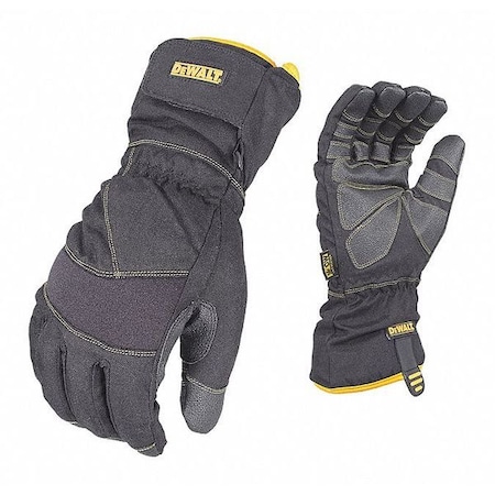 Cold Protection Gloves, Water/Oil Resistant Palm, Fleece Liner Lining, Black, L MPN:DPG750L