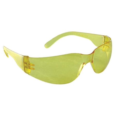 Mirage, Safety Glasses, Anti-Scratch, Amber Lens, Amber Frame, Frameless MPN:MR0140ID