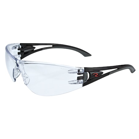 Optima, Safety Glasses, Anti-Fog & Anti-Scratch, Clear Lens, Black Frame, Half-Frame MPN:OP1011ID