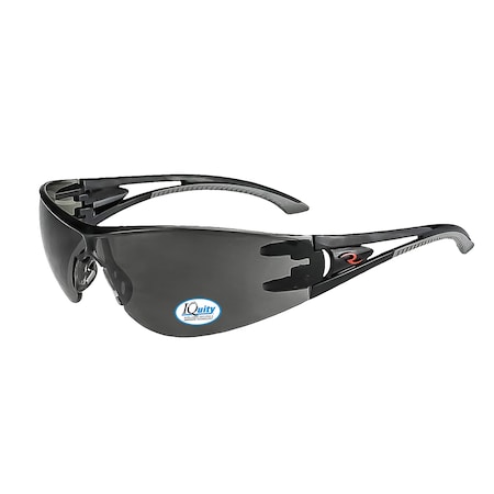Optima IQ, Safety Glasses, Anti-Fog & Anti-Scratch, Smoke IQ Lens, Black Frame, Frameless MPN:OP1023ID