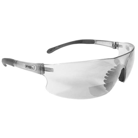 Rad-Sequel RSx™ Reader Safety Glasses, Clear Wraparound Frame, 2.0 Diopter, Clear Lens MPN:RSB-120