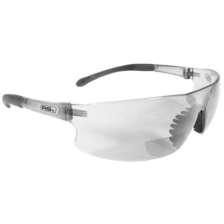 Rad-Sequel RSx™ Reader Safety Glasses, Clear Wraparound Frame, 2.5 Diopter, Clear Lens MPN:RSB-125