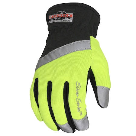 Hi-Viz Drivers Gloves, High Visibility Peformance Glove, Slip On, Hi-Vis Green, XL 1 PR MPN:RWG100XL