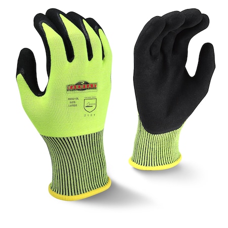 Coated Glove, Latex, Palm, 3 Abrasion Level, L 1 PR MPN:RWG10L