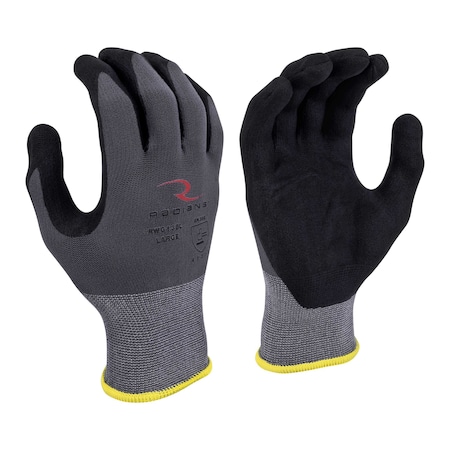 Nitrile, Palm, 4 Abrasion Level, Gray, M 1 PR MPN:RWG13BM