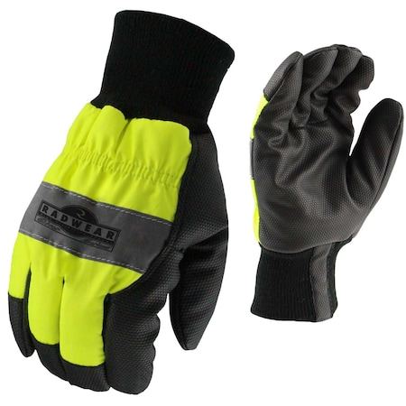 Hi-Vis Cold Protection Gloves, Thermal Lining, Hi-Vis Green, M MPN:RWG800M