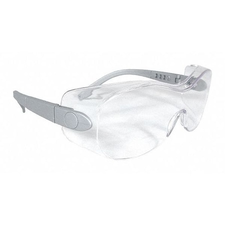 Sheath, Safety Glasses, Anti-Scratch, Clear Lens, Silver Frame, Frameless MPN:SH6-10