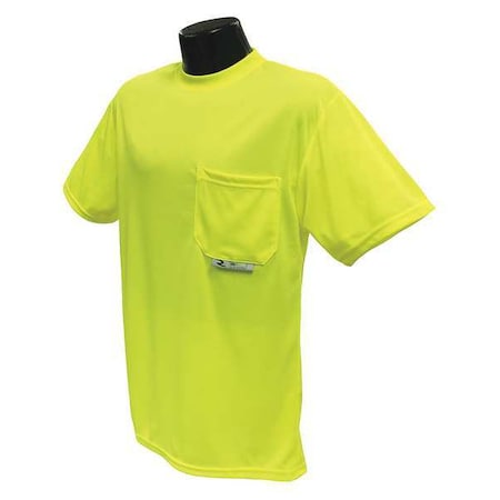 Short Sleeve T-Shirt, Non Rated, Birdseye Mesh, Hi-Vis Green, XL MPN:ST11-NPGS-XL