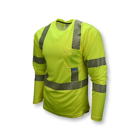 Radians ST31-3 Long Sleeve Cooling T-Shi, Type R Class 3, Polyester Mesh, Hi-Vis Green, M MPN:ST31-3PGS-M