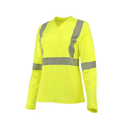 T-Shirt, Womens, FR, CL3, HV Green, L MPN:ST921W-L