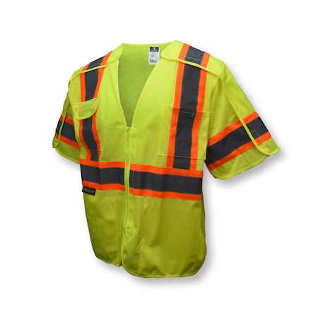 Radians SV24-3 Type R Class 3 Breakaway, 100% Polyester Mesh, Zip-N-Rip Closure Closure, Size XL-2X MPN:SV24-3GM-XL/2X