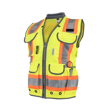 300D woven polyester front with polyester mesh back, Zipper Closure, Green, Size 2X MPN:SV55W-2ZGD-2X
