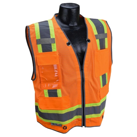 Radians SV6H Type R Class 2 Heavy Duty T, 100% Polyester Mesh and 100% Polyester Tricot, Size L MPN:SV6HO-L