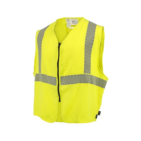 AR/FR Hi-Vis Safety Vest XL Class 2, Zipper 1 Pockets MPN:SV99A-2SZGSFR-XL