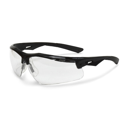 Thraxus, Safety Glasses, IQuity AntiFog & Anti-Scratch, Clear Lens, Black Frame, Half-Frame MPN:TXC1-13ID