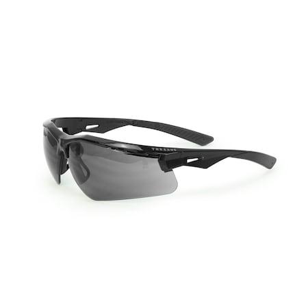 Thraxus, Safety Glasses, IQuity AntiFog & Anti-Scratch, Smoke Lens, Black Frame, Half-Frame MPN:TXC1-23ID