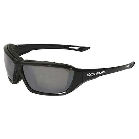Extremis, Safety Glasses, Anti-Fog, Silver Mirror Lens, Black Frame, Full-Frame MPN:XT1-61