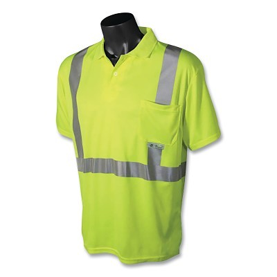 CL2 Hi Vis Safety Ss Polo SHIRT-GRN-5X MPN:ST12-2PGS-5X