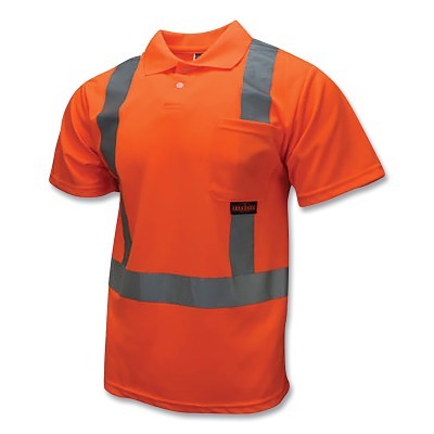 CL2 Hi Vis Safety Ss Polo SHIRT-ORG-5X MPN:ST12-2POS-5X
