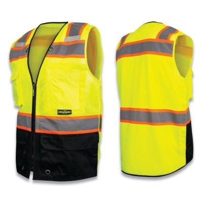 2TONE Color-Blocked Vest- Hv Grn - 3X MPN:SV51B-2ZGM-3X