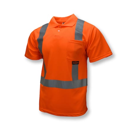 CL2 Hi Vis Safety Ss Polo Shirt-Org-L MPN:ST12-2POS-L