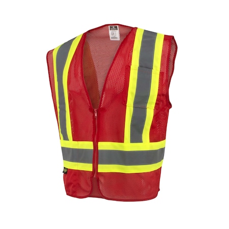 Econ TPO/CL1 Two Tone Safety Vest-Red-S MPN:SV22-1ZRM-S