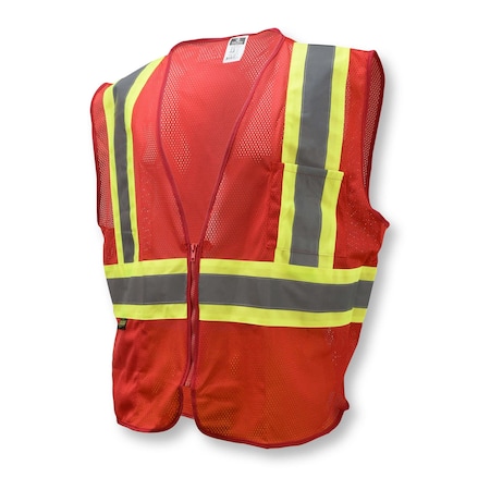 Econ TPO/CL1 Two Tone Safety Vest-Red-Xl MPN:SV22-1ZRM-XL