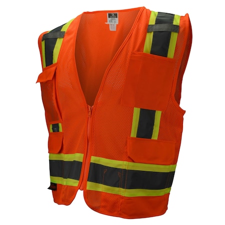 2TONE Surv TPR/CL2 Msh Safety Vst-Org-M MPN:SV6-2ZOM-M