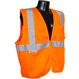 Radians® SV2Z Economy Class 2 Mesh Safety Vest W/ Zipper Hi-Vis Orange M SV2ZOMM - Pkg Qty 12