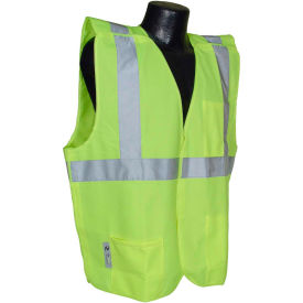 Radians® SV4 Class 2 5 Pt. Breakaway Solid Vest Hi-Vis Green 2XL SV4GS2X - Pkg Qty 12
