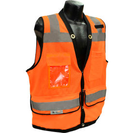 Radians® Type R Class 2 Heavy Duty Surveyor Safety Vest Snap 2XL Orange SV59-2ZOD-2X SV59-2ZOD-2X