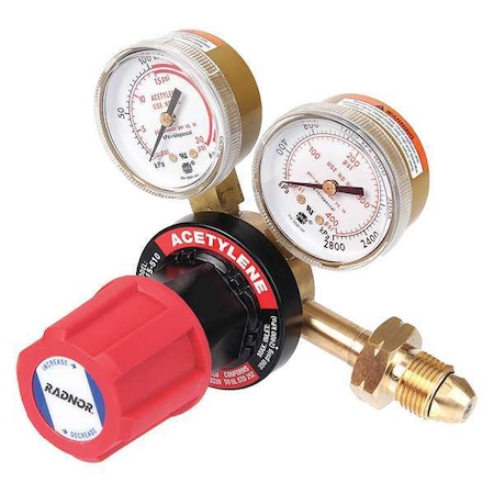 Gas Regulator, Acetylene, Single Stage, 0.885