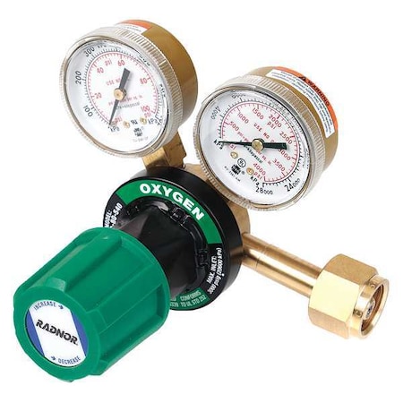Gas Regulator, Oxygen, Single Stage, 0.908