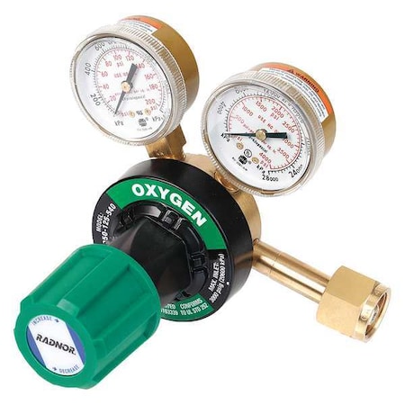 Gas Regulator, Oxygen, Single Stage, 0.908