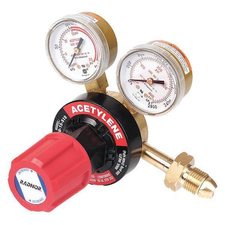 Gas Regulator, Acetylene, Single Stage, 0.825