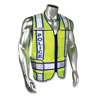 Police Vest-Pol-Blue Trim-Grn-M-Xl MPN:LHV-207-3G-POL-R