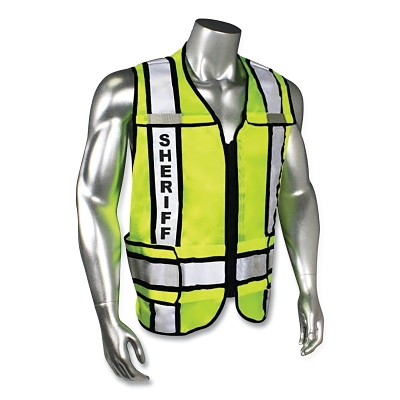 Police Vest-Shf-Blk TRIM-GRN-2X-4X MPN:LHV-207-3G-SHF-J