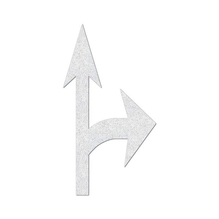 Preformed Thermoplastic Pavement Markings, Thermoplastic, 12 3/4 ft Length, 7 ft Width, White MPN:PR-TH-3528
