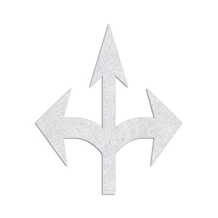 Preformed Thermoplastic Pavement Markings, Thermoplastic, 13 ft Length, 11 ft Width, White MPN:PR-TH-3555