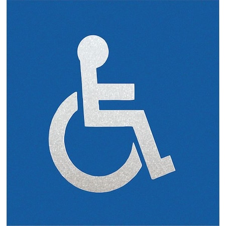 Preformed Thermoplastic Pavement Markings, Thermoplastic, 45 in Length, 45 in Width, Blue/White MPN:PR-TH-45HS