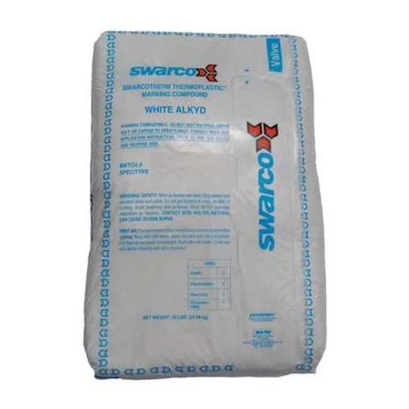 Granular Thermoplastic Extrude Pavement Marking, Thermoplastic, 23 in Length, 14 in Width, White MPN:TH-CC-205-W