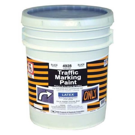 Traffic Zone Marking Paint, 5 gal., Black, Latex Acrylic -Based MPN:4928-05