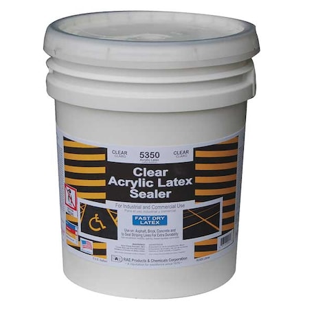 Sealer, 5 gal, Clear, Acrylic, Semi Gloss MPN:5350-05
