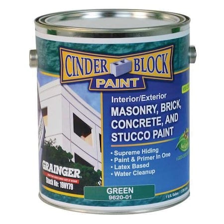 Exterior Paint, Flat, Water Base, Green, 1 gal MPN:9620-01