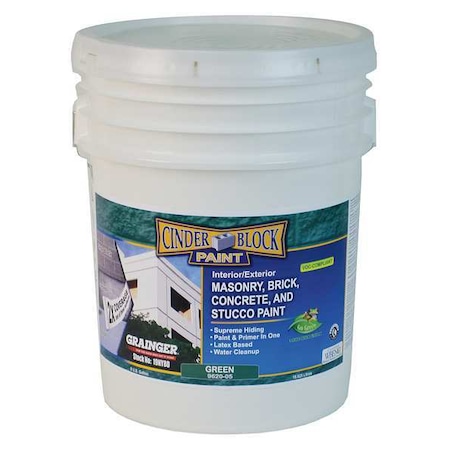 Exterior Paint, Flat, Water Base, Green, 5 gal MPN:9620-05