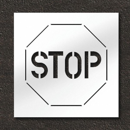 Pavement Stencil, Stop, STL-108-12401 MPN:STL-108-12401