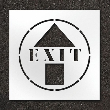 Pavement Stencil, Exit With Arrow, STL-108-12405 MPN:STL-108-12405
