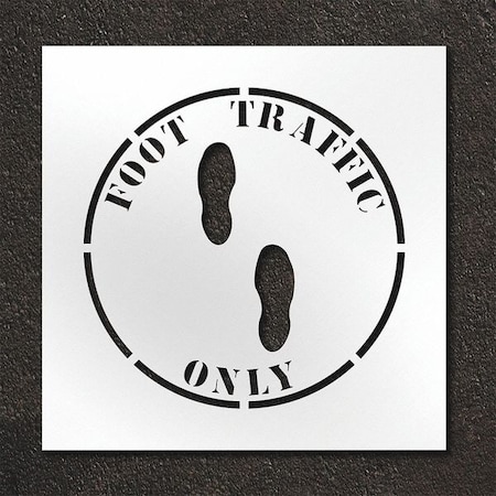 Pavement Stencil, Foot Traffic Only, STL-108-12411 MPN:STL-108-12411