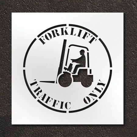 Pavement Stencil, Forklift Traffic Only, STL-108-12412 MPN:STL-108-12412