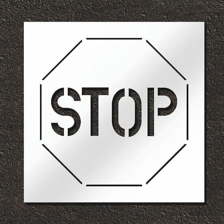 Pavement Stencil, Stop, STL-108-13001 MPN:STL-108-13001